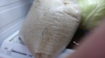 The dough bag continues  - slowly - to ferment in the fridge.